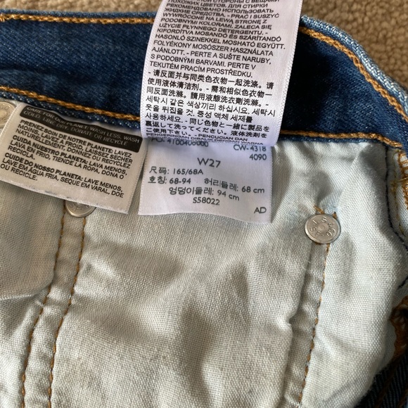 Levi’s 501 denim shorts size 27 - Picture 2 of 5